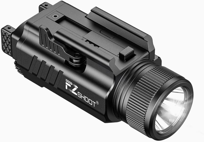 EZshoot 2000 Lumen Pistol Light with Quick Release, Magnetic Rechargeable Pistol Flashlight with Adjustable Slide Rail, Picatinny Flashlight with Strobe Mode for Home Defense, Hunting - Image 1